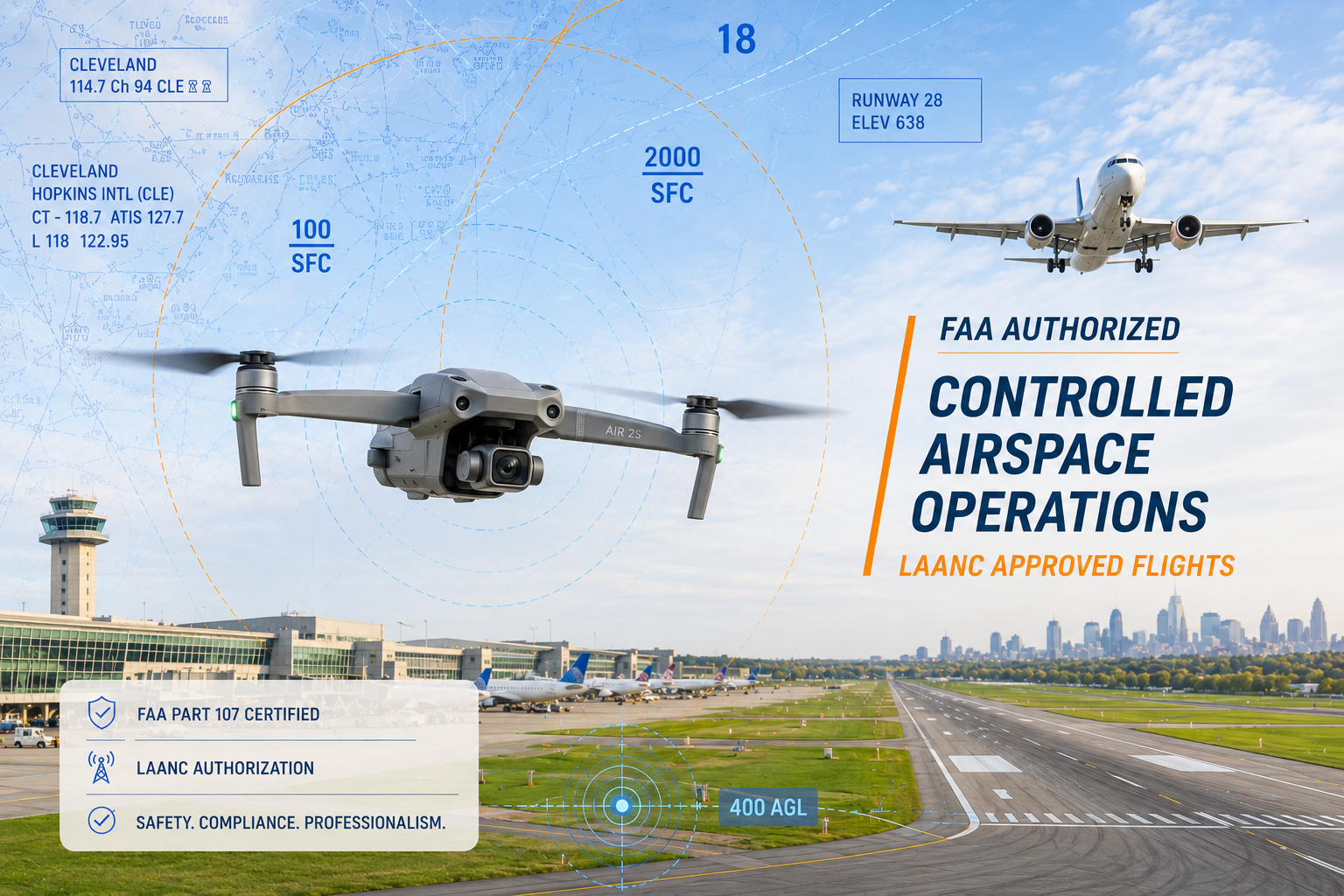 FAA Authorized Controlled Airspace Drone Operations