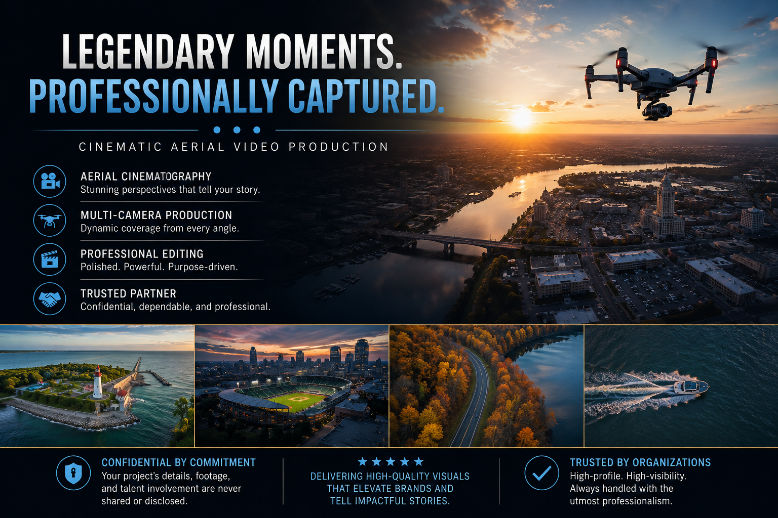 Legendary Moments. Professionally Captured. — NE Ohio Drone cinematic aerial video production